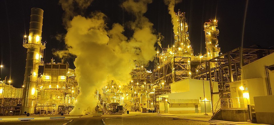 Navoiyazot” at night in Navoi city, Uzbekistan © JSC Navoiyazot.