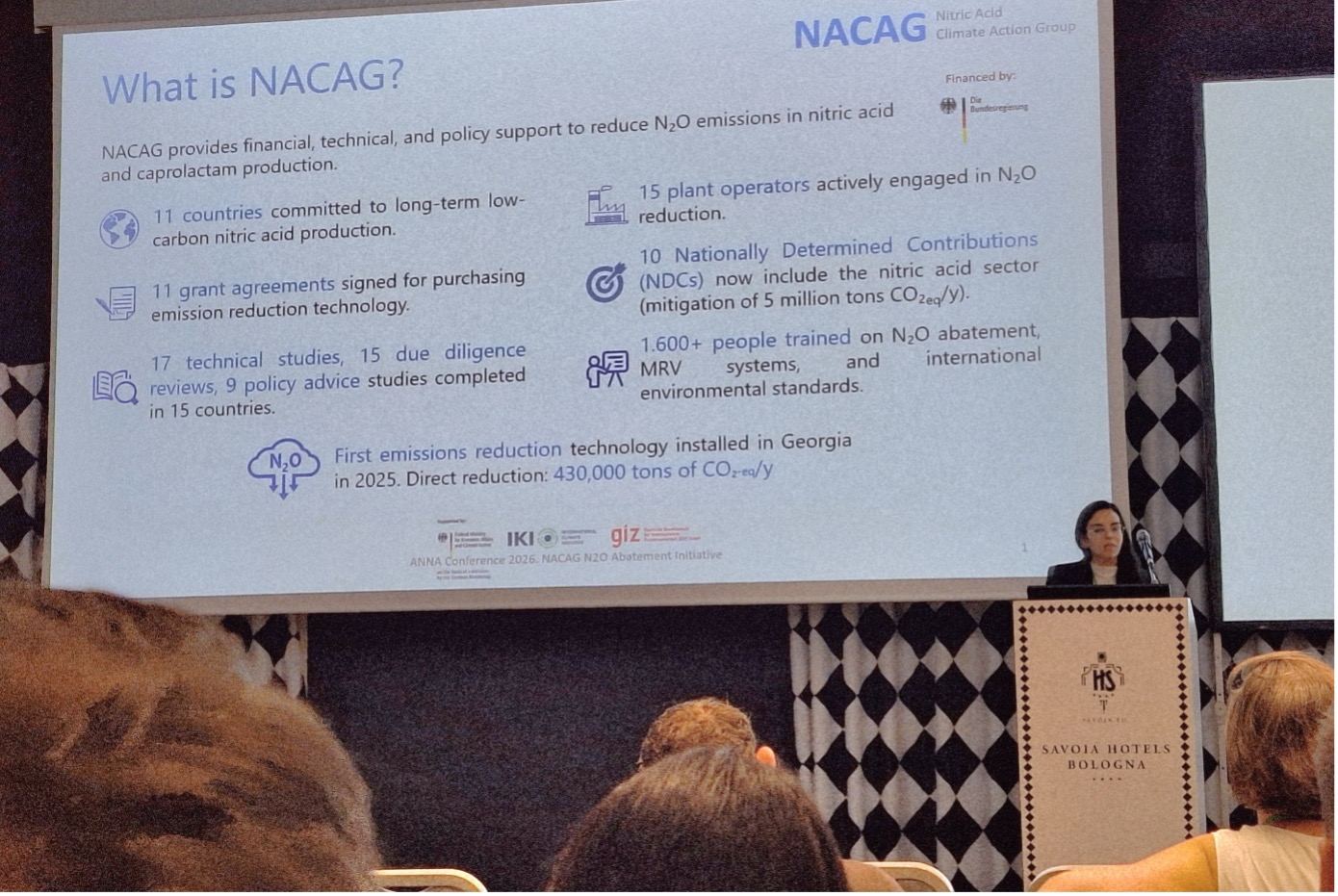 Anny Santodomingo Rojas, Advisor at NACAG, speaking at the ANNA Conference © GIZ
